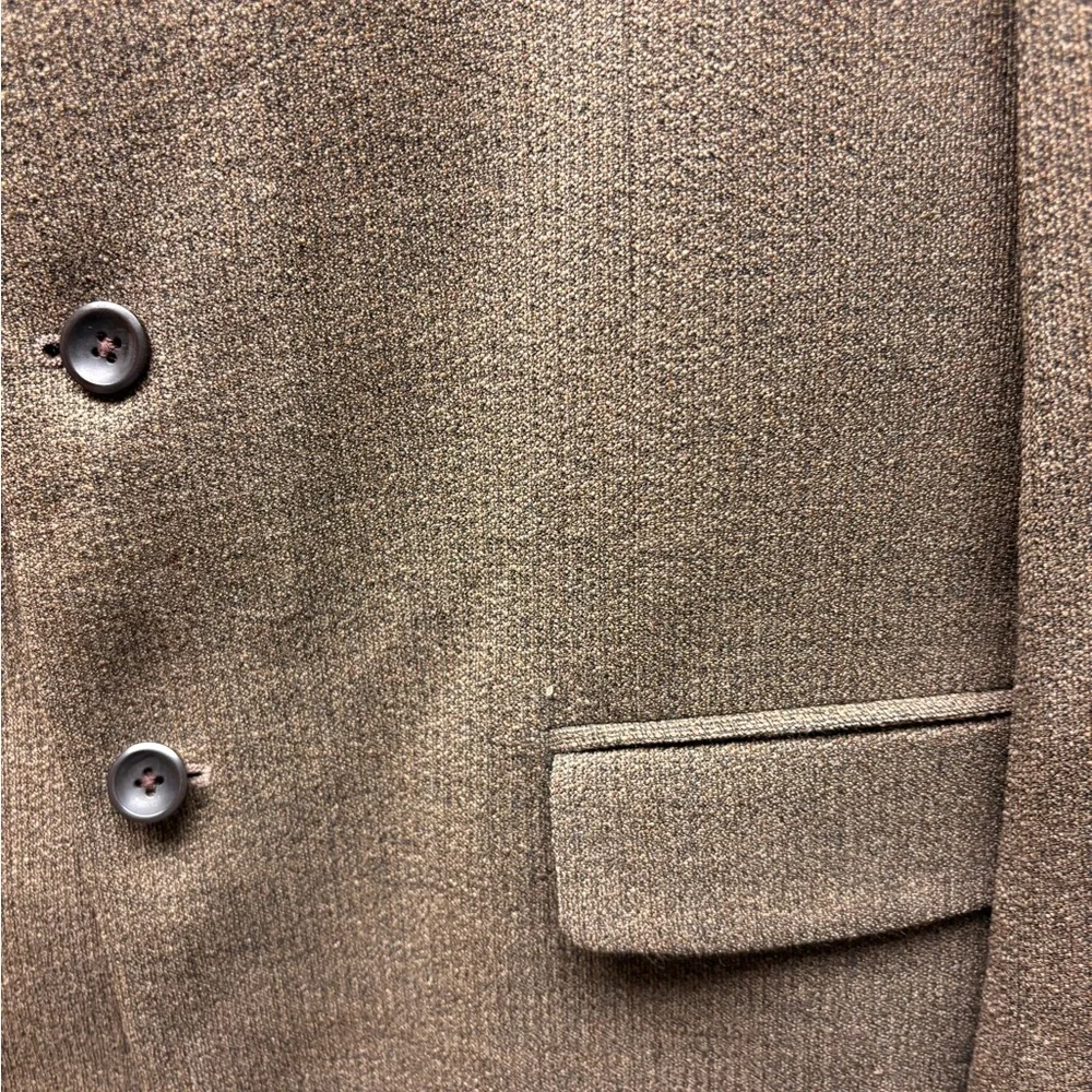 Oscar de la Renta Men’s Wool Blend Blazer – Brown Tweed Texture (41R)